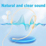 Micmxmo Unikaalne peav&otilde;ruga mikrofon, &uuml;hildub Akg juhtmevaba saatjaga, omnidirektsionaalne, kondensaatormikrofon, beež (mini Xlr Ta3f Female)