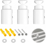 3 radiaatori kronsteini komplekt, valged vannitoa radiaatori osad, r&auml;tikuhoidja radiaatori paigaldustarvikutele, vannitoa radiaatori r&auml;tikuhoidja, vannitoa radiaatoritele, sirged ja kaardus vannitoad