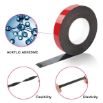 Vicbou kahepoolne teip, eriti tugev, 25 mm x 5 m, eriti tugev veekindel multifunktsionaalne paigaldusteip, teibiribad seinale ja led-ribadele, autole, elutuppa, kontorisse