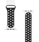 Tactical 174 Double Silicone Band for Apple iWatch 1/2/3/4/5/6/7/SE 42/44/45mm White/Black