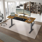 Reguleeritav laud, 70 x 160 x (72-120) cm, vintage pruun-matt must