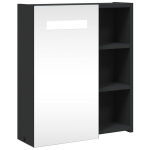 LED-valgustusega vannitoa peegelkapp, must, 45 x 13 x 52 cm CFE4210220