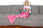 Pehme merineitsi tekk, mikrokiust pleed lastele, pleed diivanile, merineitsi v&otilde;i merineitsi tekk, teki kott, magamiskott, reisitekk, 135 cm pikk, uimega, roosa