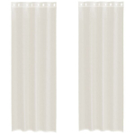 Voile kardinad r&otilde;ngastega 2 tk Kreem 140x300 cm CFE6304626