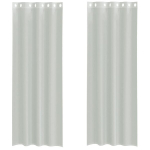 Voile kardinad r&otilde;ngastihendiga 2 tk helehall 140x300 cm CFE8099494