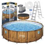 Bestway Frame Pool Wood 488x122 aknad Pumba redel kate 56725