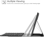 Fintie klaviatuurikohver samsung galaxy tab a7 10.4 tolli 2022/2020 jaoks, klaviatuurikohver magnetilise eemaldatava saksa klaviatuuriga qwertz paigutusega, must