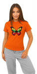 Naiste oranž T-s&auml;rk Butterfly