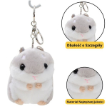 v&otilde;tmehoidja plush hamstri maskotiga, hall, 10cm