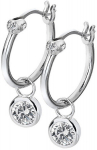 Hot Diamonds H&otilde;bedased &uuml;mmargused k&otilde;rvar&otilde;ngad 2in1 teemantidega Hoops Topaz DE628 sHD1299