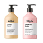 Loreal Absolut Repair Shampoo 500ml + Loreal Vitamino Color Shampoo 500ml