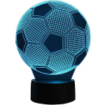 Elight ILU 3D Illusioon LED &Ouml;&ouml;lamp Jalgpalliga Multi-v&auml;rviline Valgus (25x15cm) USB Toitega