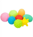 Colorbaby sensoorsed kummist m&auml;nguasjad, 8 tk