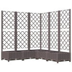 Taimekast vidaXL v&otilde;rega, pruun, 120 x 120 x 121,5 cm PP