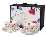Tasside ja alustasside komplekt ANGELA, 2 tk 250 ml