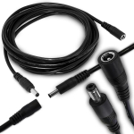 Retoo 5 m pikenduskaabel Dc pistik 5,5 mm x 2,1 mm pikendus valvekaamerale Dvr ruuterile printerile Led ribale turvakaameratele Ip v&otilde;rgukaamerale 12 voldine toiteplokk must