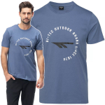 Meeste T-s&auml;rk Hi-Tec Olen puuvillane spordis&auml;rk l&uuml;hikeste varrukatega, sinine