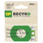 GP R03 AAA ReCyko 950mAh laetavad akud 2 tk (liivav&auml;rvi pakend)