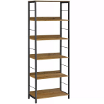 Raamaturiiul, begryf VR39A, 60x30x178, 6 riiulit, lepp, metallraam, loft stiilis