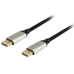DisplayPort 2 m kaabel, must alumiinium, 8K tugi