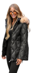 Naiste must pruun karusnahkne jakk Mona JS/5M3226/392A-64605-XL