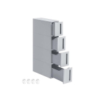 Liikuv riiul, SONGMICS KFR08WT, 45x17x84 cm, Hall