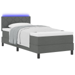 &uuml;heinimene voodi,kastiga voodi madratsiga & LED tumedashall 90x190 cm kangas CFE95081