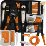 RJ45/RJ11 kaabli tester, v&otilde;rgu t&ouml;&ouml;riistakomplekt, 145 tk.