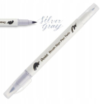 Pintselpliiats Brush Sign Pen Twin h&otilde;behall kahepoolse pintselotsaga, Pentel /12