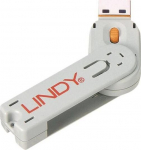 LINDY USB A-t&uuml;&uuml;pi sadama lukustusv&otilde;ti, oranž