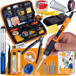 Lutownica Rosfix Set Pro 80W LCD &ndash; Mitmeotstarbeline, Temperatuur 180&ndash;500&deg;C, ESD Komplekt