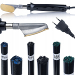 Plastikeevituskomplekt Rosfix PlasticWeld Pro 4in1 &ndash; K&auml;eshoitav, 3 t&uuml;&uuml;pi keevitustraat, V&otilde;imsus 50 W