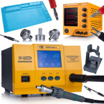 Komplekt Rosfix AirFlow X &ndash; LCD Puuteekraan, 1300W Hot Air, Toiteplokk 32V 5A