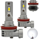 2 tk H9 LED-pirnid 12-24V CANBUS CSP Valge, tugev 5000lm Uus