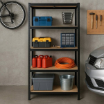 Must metallist riiul 5 riiuliga, 180&times;90&times;40 cm, 175 kg