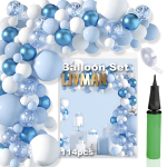 &Otilde;hupallivanikute komplekt erinevateks pidustusteks LIVMAN 003 koos &otilde;hupallipumbaga, 114 osa