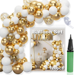 &Otilde;hupallivanikute komplekt erinevateks pidustusteks LIVMAN 053 koos &otilde;hupallipumbaga, 120 tk