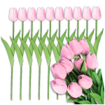 Kunstlikud roosad tulbid &ndash; 10-&otilde;ieline kimp kaunistuseks