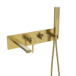 Peidetav vannisegisti koos du&scaron;ikomplektiga Laveo Pola, Brushed Gold