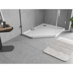 Du&scaron;ialus Mexen Flow Slim, viisnurk, parempoolne, 100 x 80 cm, White gloss