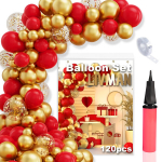 &Otilde;hupallivanikute komplekt erinevateks pidustusteks LIVMAN 063 koos &otilde;hupallipumbaga, 120 tk