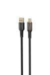 Tellur TLL155711 USB-A &ndash; USB-C andme- ja kiire laadimiskaabel, 3A, 100 cm, must