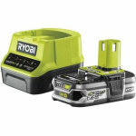 RYOBI - 1 liitiumakuga 18V ONE+ 2,5 Ah ja 1 kiire laadija 2,0 A - RC18120-125