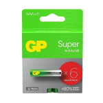GP Super G-Tech AAA Batteries LR03 24A, 6 tk