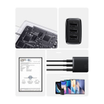 Baseus seinalaadija Compact 3 x USB valge 17w
