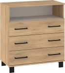 Kummut Meblocross 3SP, pruun/valge