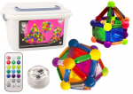 Magnetilised klotsid karbis Lean Toys, 154-osaline