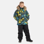 Poiste komplekt WINTER, metsaroheline mustriga/ must 104