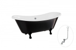 Vann Besco Amelia B&W 190, Black/White+Black, sifooniga &uuml;levooluga Klik-klak Chrome