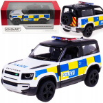 Land Rover Defender 90 politseimudel 1:36, metallist, tagasikerimismehhanismiga